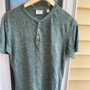 Mango Henley Slim Fit Short Sleeved Tee Size S
